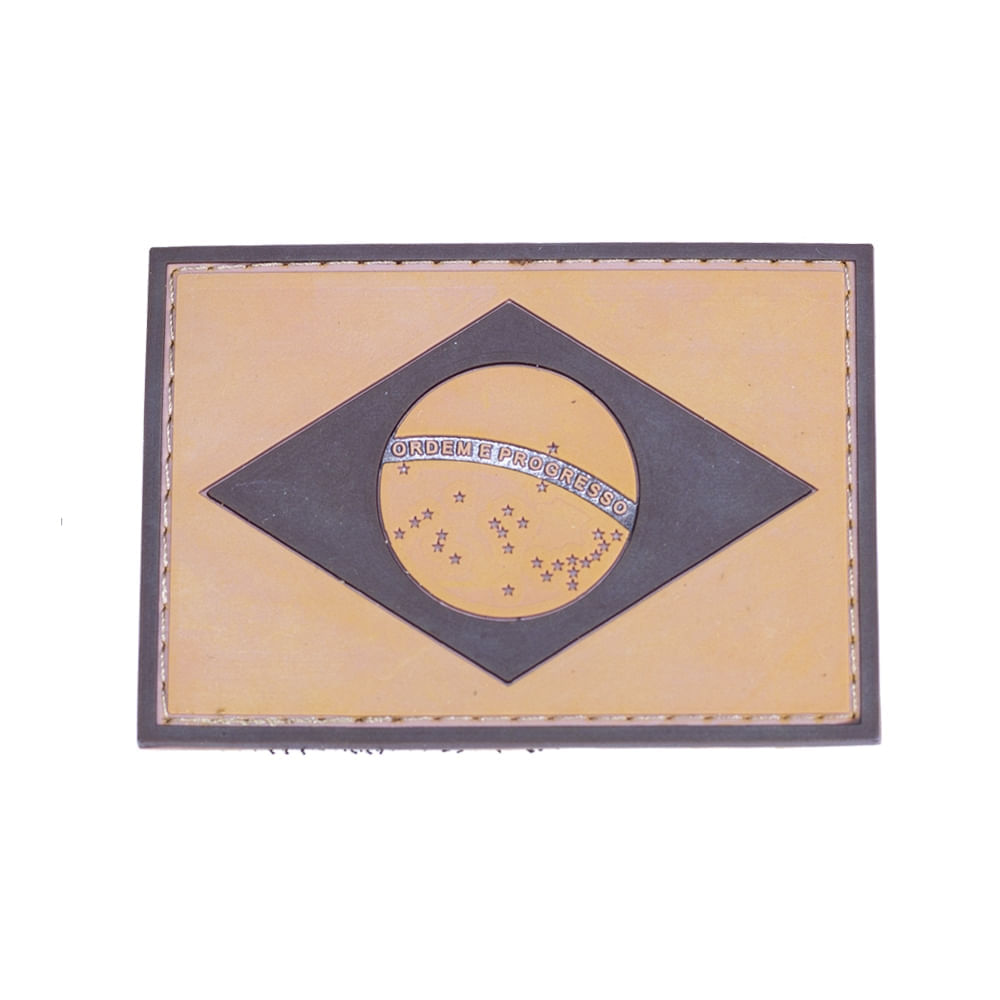 Patch Emborrachado Bandeira do Brasil 8x5,5cm Colorida com Velcro - Desert  Coldres Loja da Fábrica