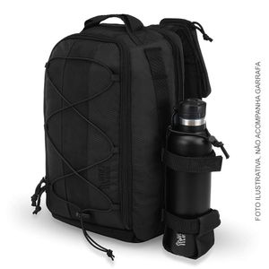 Mochila Transversal Wolf Attack Maverick Preta - Ballistic Nylon Zíper Ykk® - Versão Completa