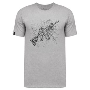 Camiseta Wolf Attack Risk Ar-15 - Cinza
