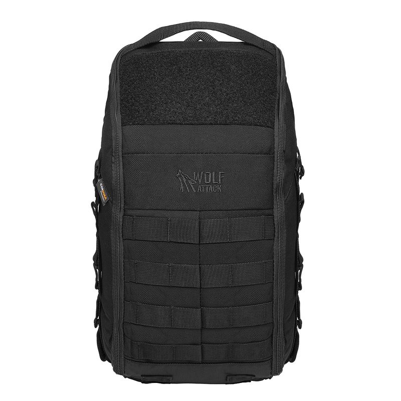 A&M Mochila Transversal Wolf Attack 9mm Preta Cordura 1000d Zíper Ykk