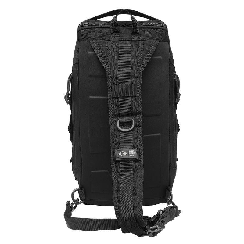 Mochila Transversal Wolf Attack 9mm Preta Cordura 1000d Zíper Ykk
