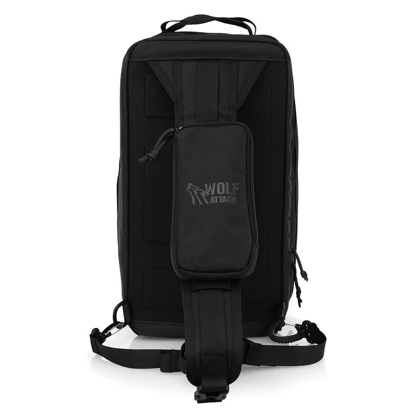 Mochila Transversal Wolf Attack Maverick Preta - Ballistic Nylon
